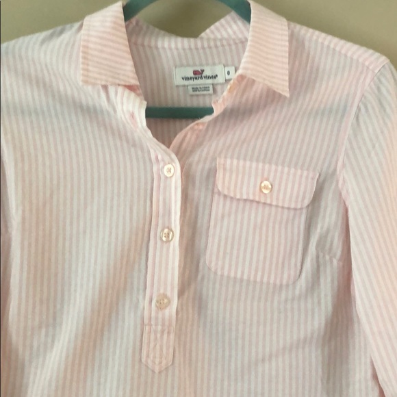 Pink pinstripe Vineyard Vines button down - Picture 2 of 5